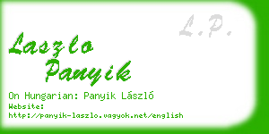 laszlo panyik business card
