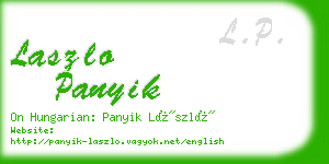 laszlo panyik business card